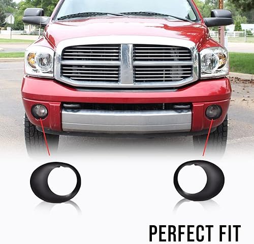 Miniatura 9 de PIT66 Bisel de luz antiniebla para parachoques delantero, compatible con Dodge Ram 15002003-2009 Dodge Ram 2500 3500 2002-2008, accesorios para