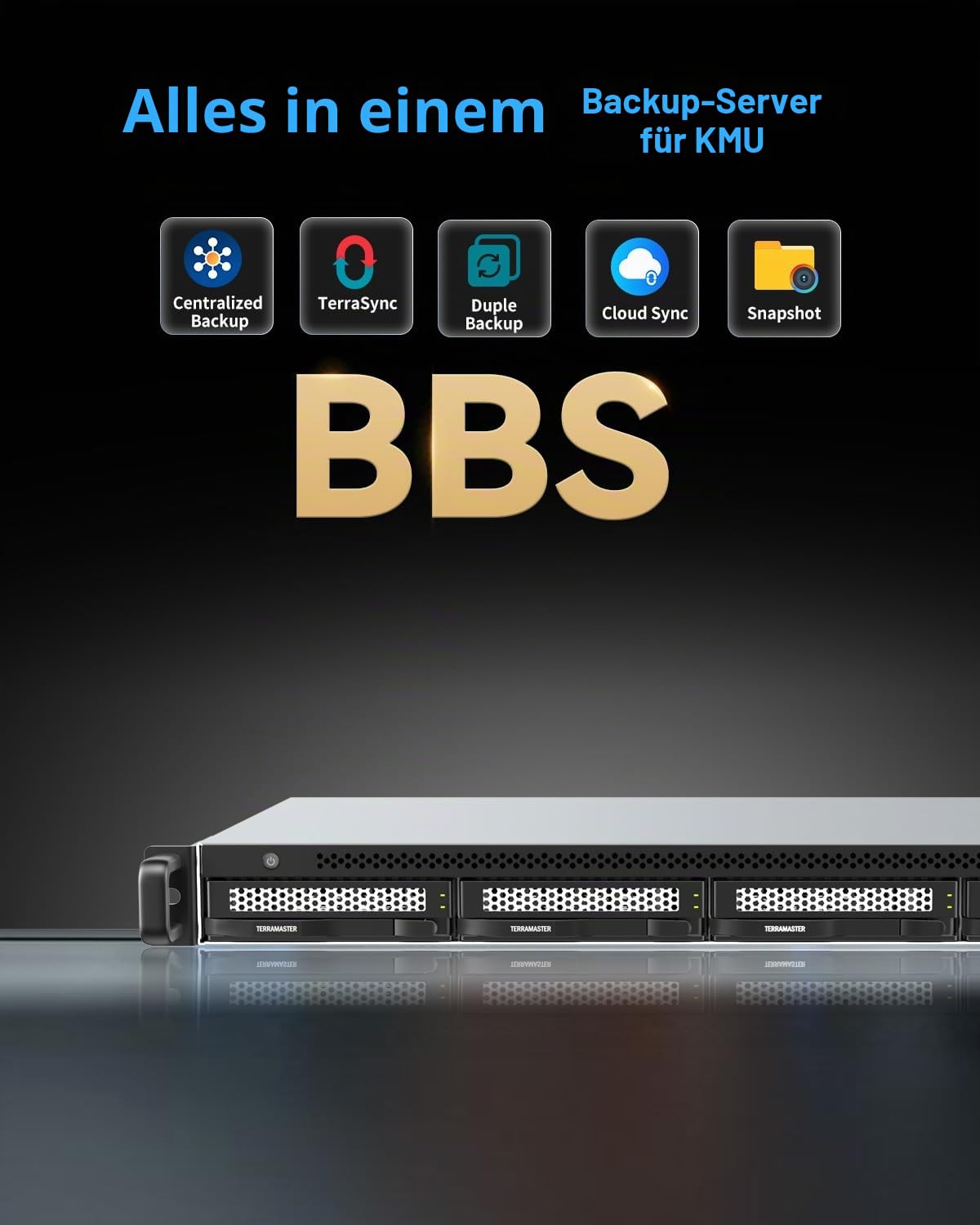 TERRAMASTER U4-500 4Bay Ultra-Short Rackmount NAS für Unternehmen (Diskless)
