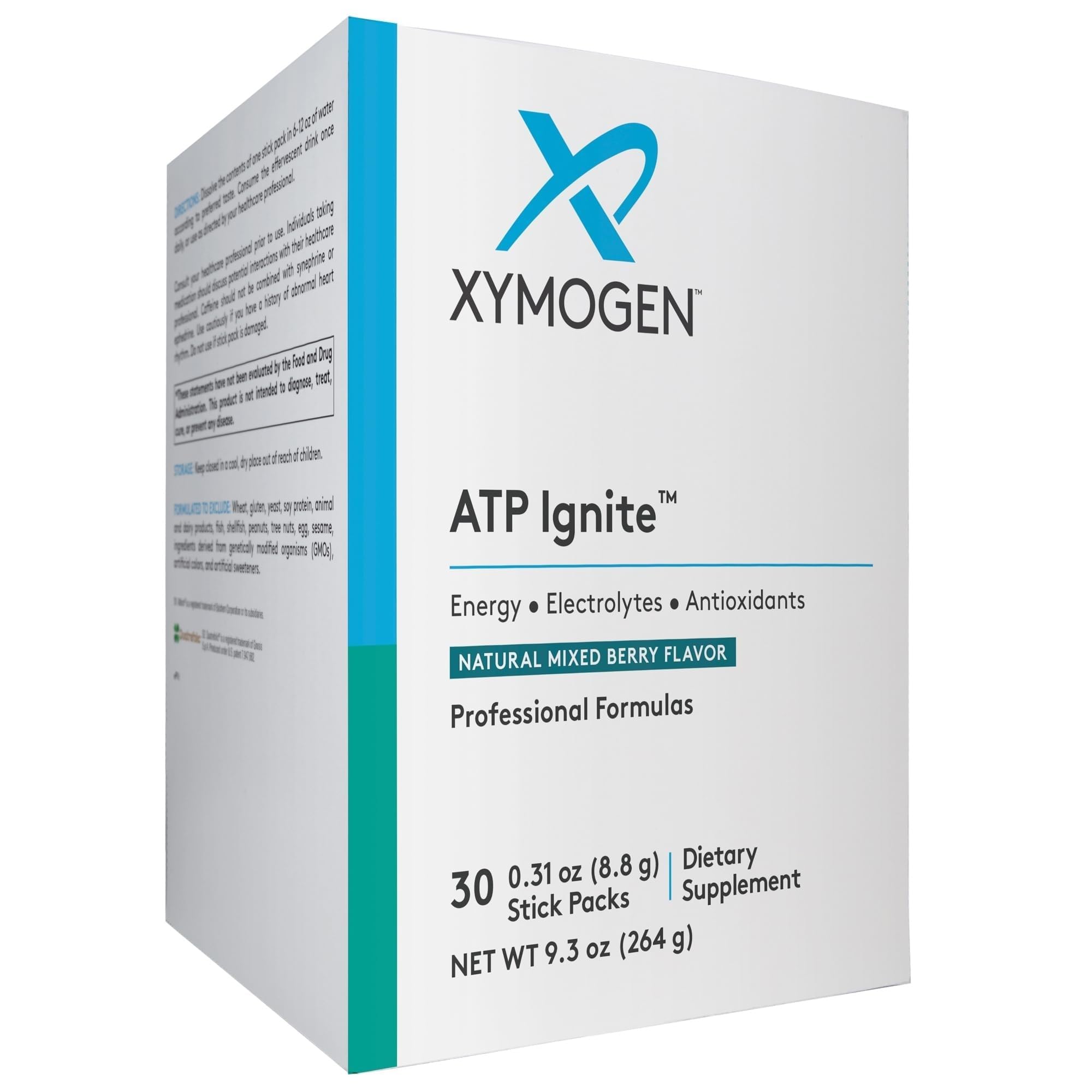 XYMOGEN ATP Ignite, Mixed-Berry Flavor, 30 Servings Mixed Berry