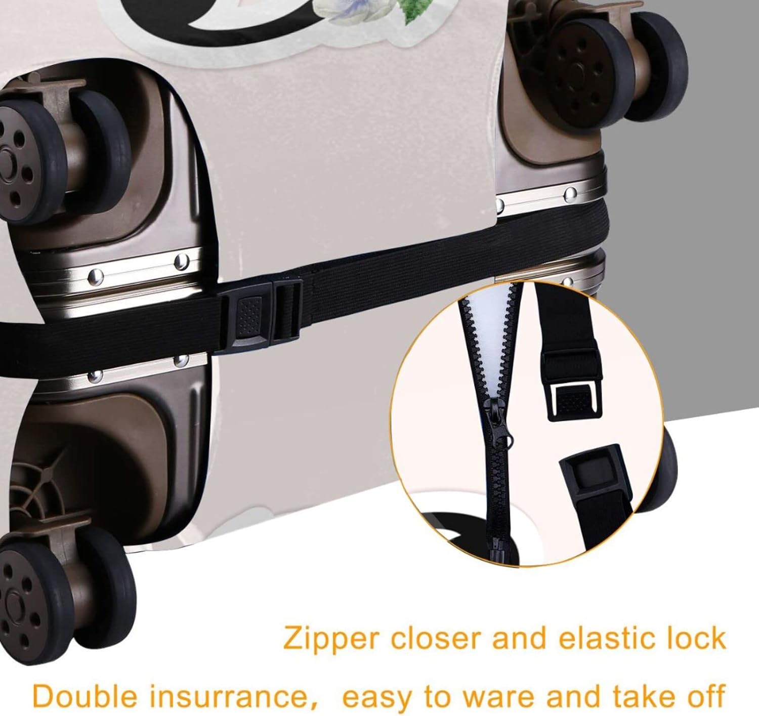 review Travel Suitcase Protector Colorful Flowers Letter J Elastic Protective Washable Luggage Cover With Concealed Zipper Suitable for S(18-21in)