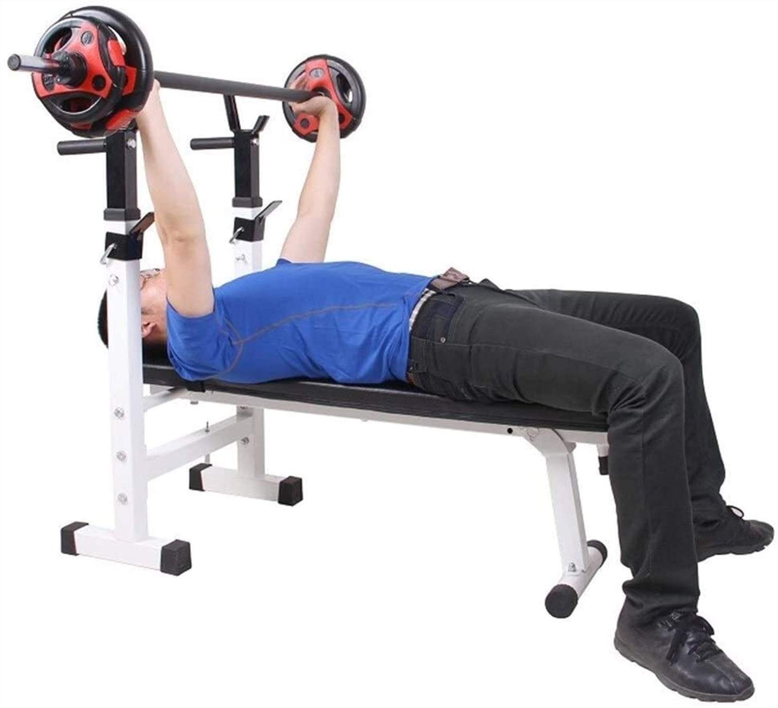 Ławka do ćwiczeń, ławka do hantli, trening siłowy, ławka do ćwiczeń, regulowane ławki fitness, składany stojak do przysiadów, wielofunkcyjny