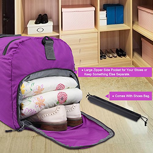OXA Lightweight Foldable Travel Duffel Bag with Shoes Bag