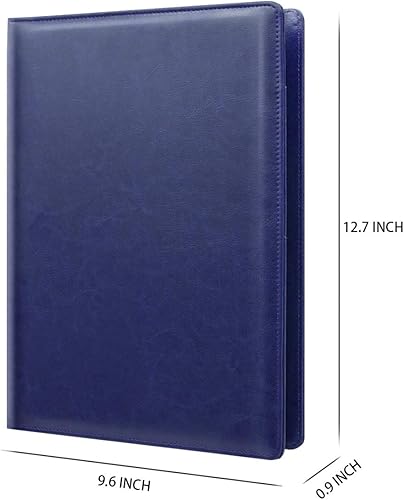 Miniatura 3 de WAVEYU Padfolio - Carpeta portapapeles de piel sintética con cubierta para tamaño carta A4, soporte para bolígrafo, para escuela de negocios,