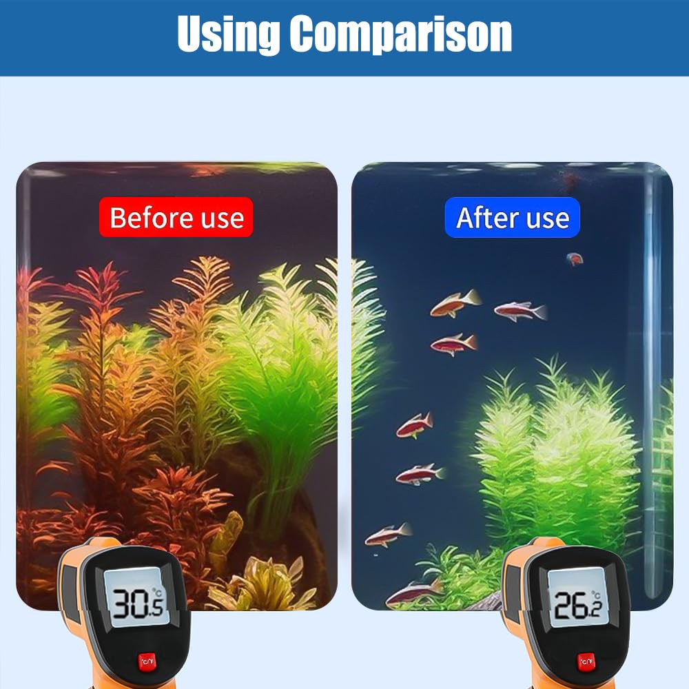 DONGKER USB Aquarium Lüfter, Wandmontierter Aquarium Wasserkühler, 2 Einstellbarer Windgeschwindigkeiten, geräuscharm Tank Kühler für 200 l, bis zu 8 mm dickes Süßwasser-Salzwasserbecken