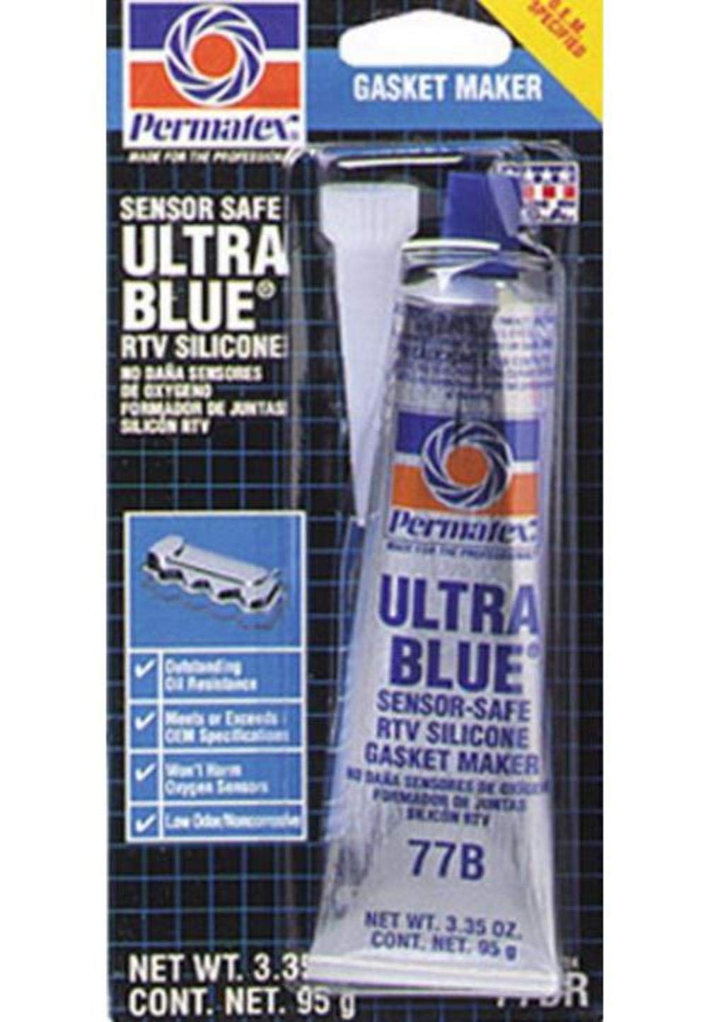 Ultra Blue RTV Silicone Gasket Maker, 3.35-oz.