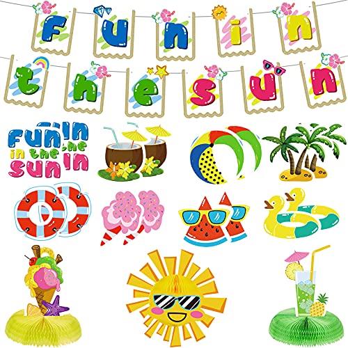 20 Pieces Summer Fun in The Sun Party Decorations Hawaiian Beach Pool Table Centerpieces Banner Tropical Watermelon Cutouts Ice Cream Tissue Honeycomb Supplies for Birthday Baby Shower 20 Pieces Summer Fun in The Sun Party Decorations Hawaiian Beach Pool Table Centerpieces Banner Tropical Watermelon Cutouts Ice Cream Tissue Honeycomb Supplies for Birthday Baby Shower