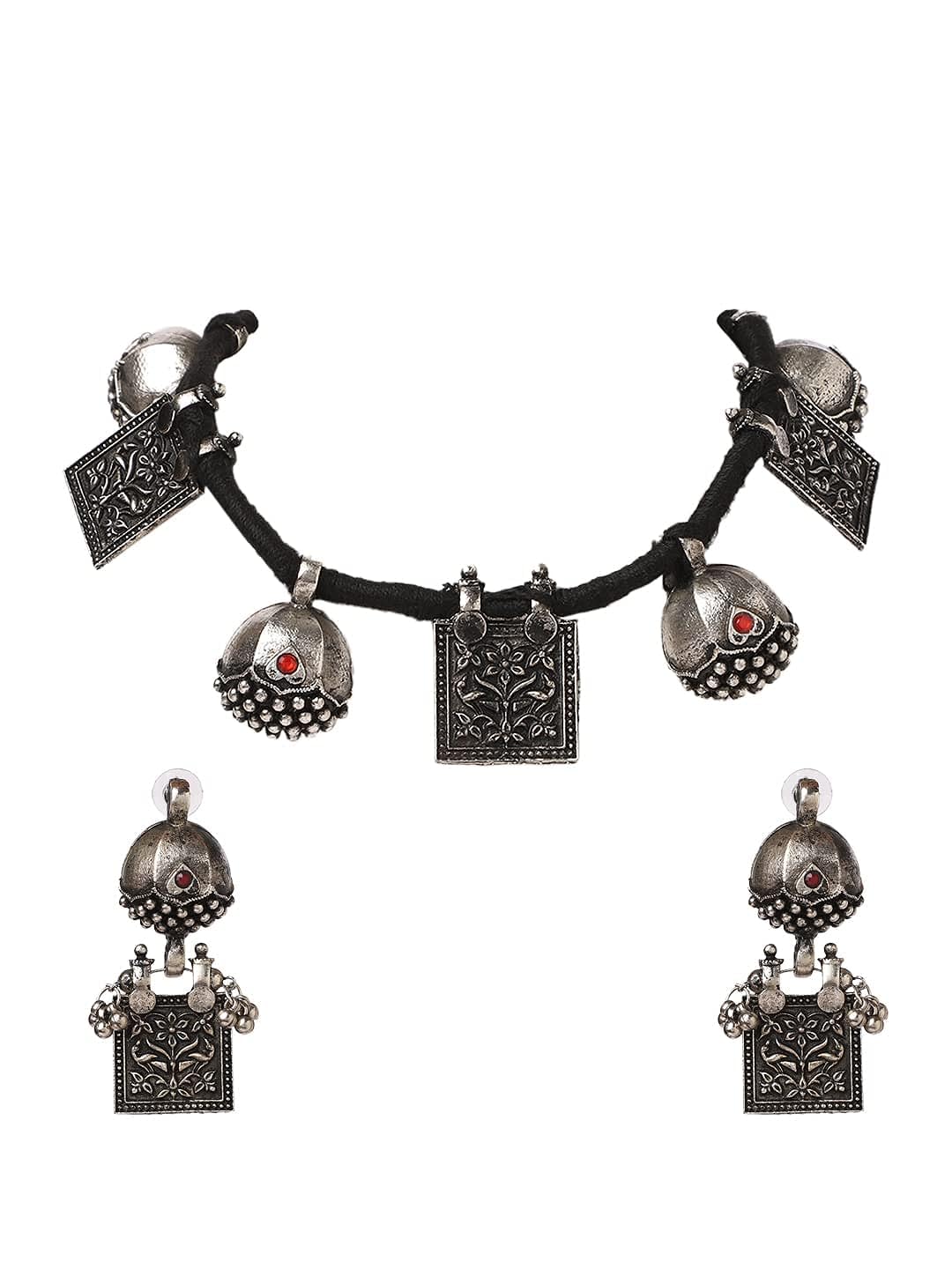 Embrace The Beauty of an Oxidized Thread Necklace Antique Thread Choker With Red Stone Beautifull Treditional Necklace for Women Girls A V Enterprises (B0CJ83JQ5N) Amazon Price History, Amazon Price Tracker