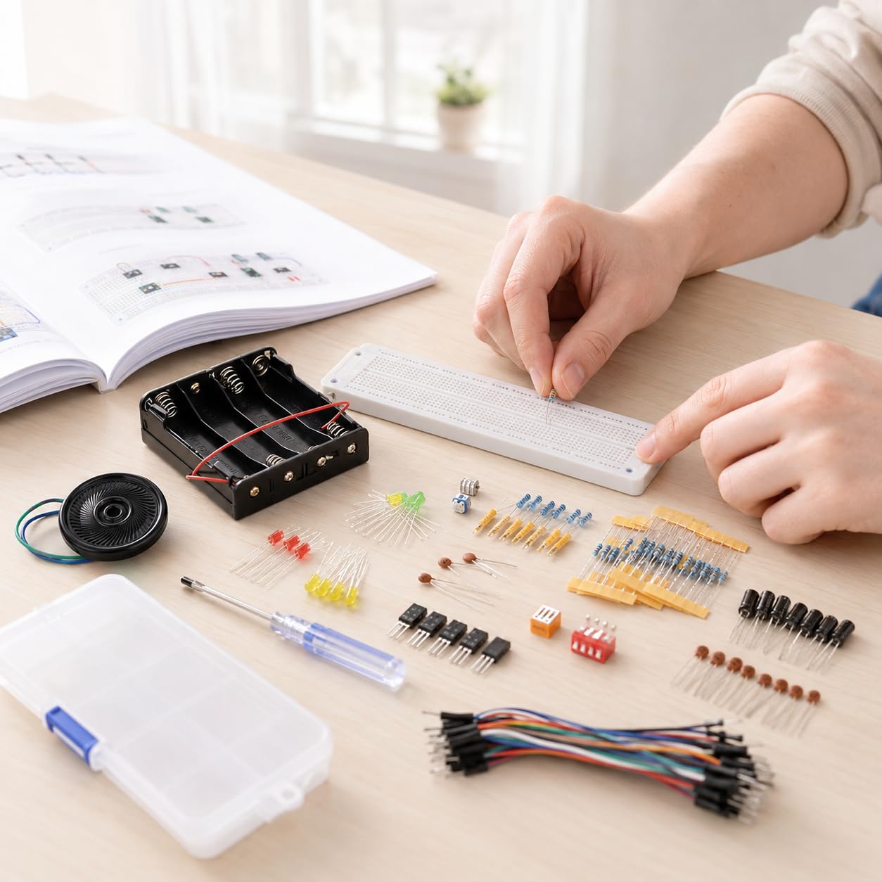 Pacchetto Addestramento Circuiti Elettronici con Circuito Integrato 555 per Costruzione Sperimentale Adatto per Principianti Appassionati E Progetti Scolastici di Tecnologia, style to 1
