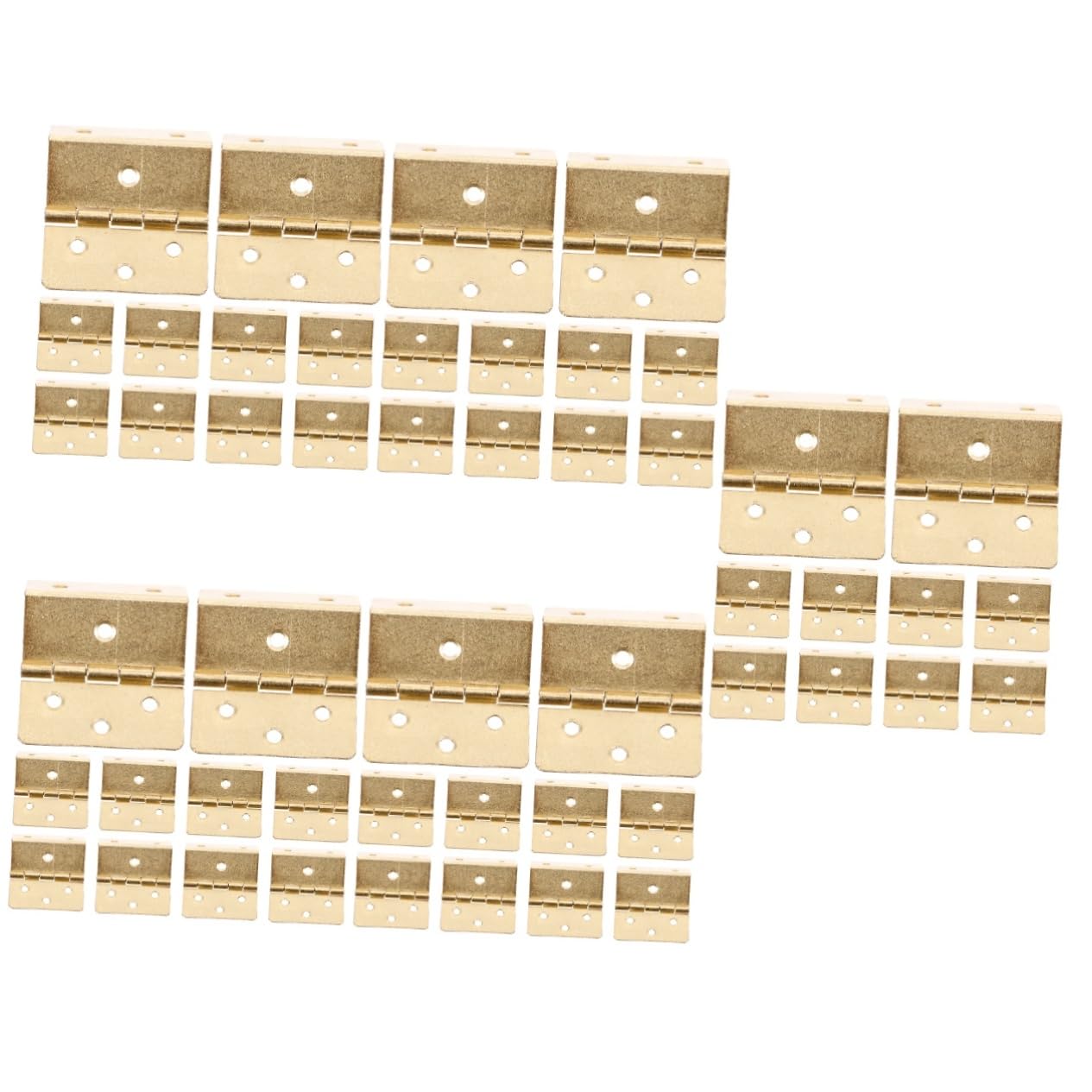 POPETPOP 5 Set Cerniera Tripla Cerniera Della Porta Dell'armadio Cerniere Per Mobili in Metallo Cerniere Per Legno Minuscole in Metallo Ferro Da Stiro D'oro 10 Pezzi * 5