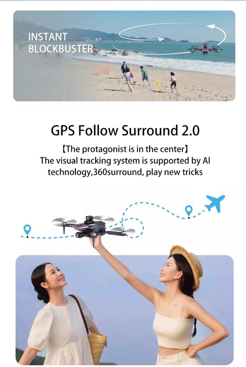 ISPEKTRUM Vortex Q3 Mini 2 Drone in GPS Follow Surround 2.0 mode, tracking a person
