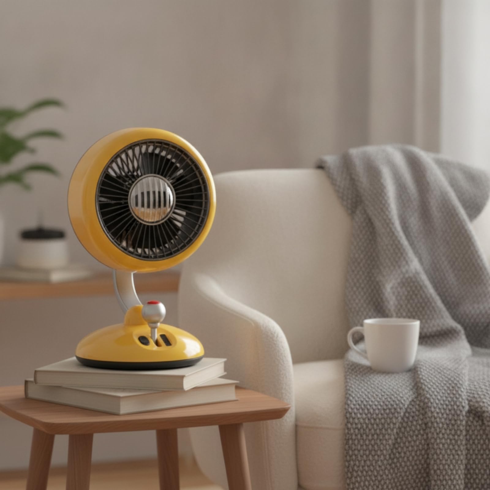 Ventilatore USB da Scrivania Ventilatore da Tavolo Silenzioso Portatile Ricaricabile con Griglia Arrotondata Regolazione Velocità a Materiale Plastica Adatto per Lavoro Casa Riposo, Rosso