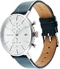 Titan Quartz Chronograph Silver Dial Leather Strap Watch for Men-NS90146SL01/NT90146SL01, Dark Green Colour, free size, Classic
