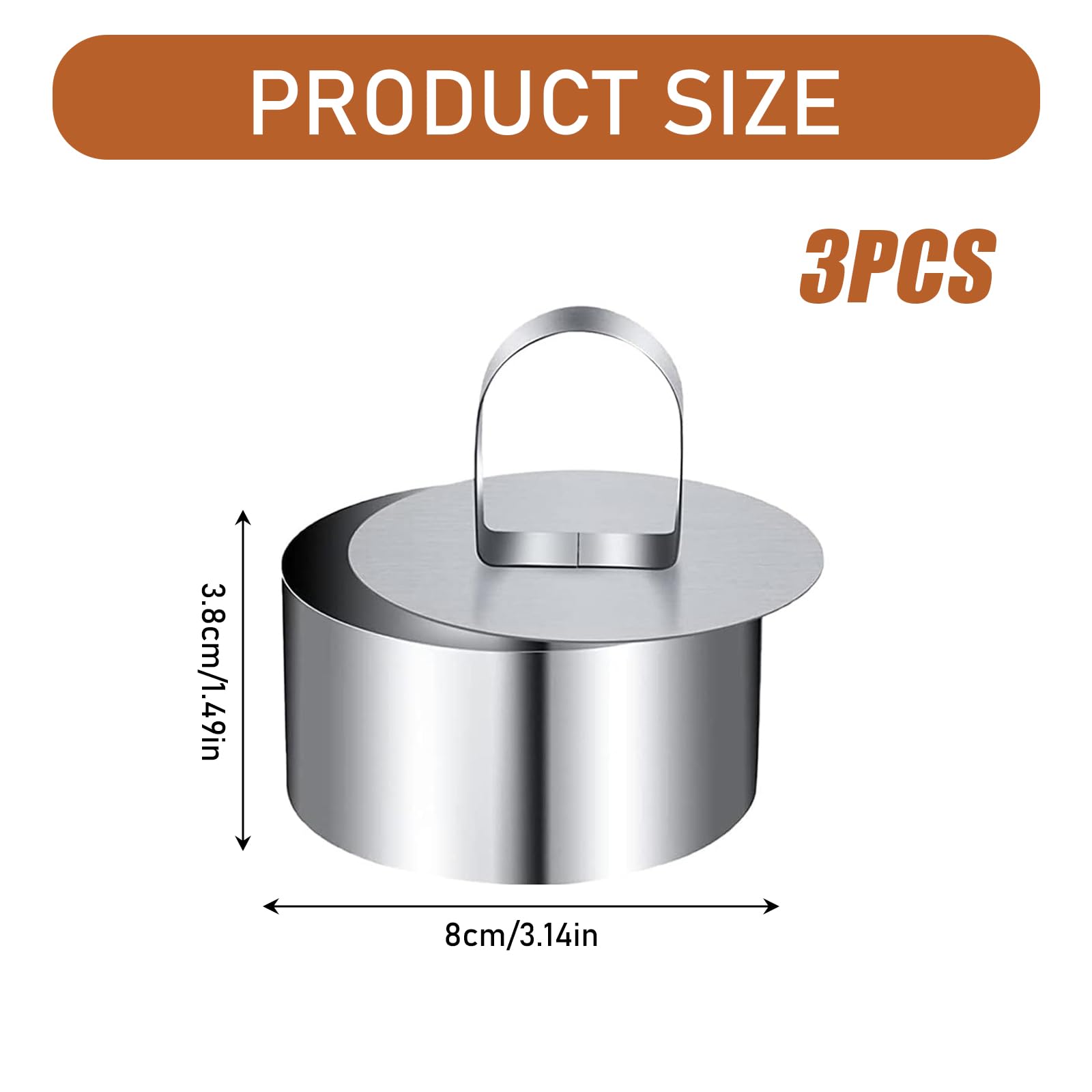 3 Anelli Da Dessert In Acciaio Inossidabile - Coppapasta Quadrati Per Mousse, Torte E Dolci | Lavabili In Lavastoviglie