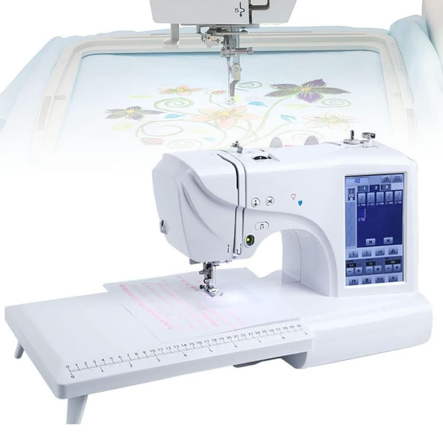 Máquina De Bordar Eléctrica, Máquina Coser Automática Herramienta De Bordado DIY, 210 Letras Incorporadas Y 30 Bordes Patrón para Prendas Vestir Y Ropa Cama
