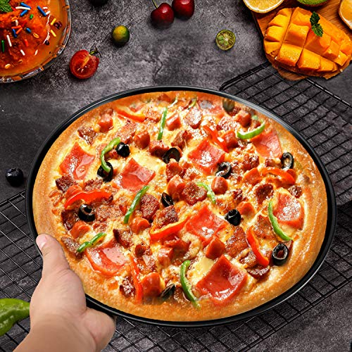 Teseam 10 Inch Home Pizza Baking Pan, Nonstick Round Baking Tray For Middle Size Crisp Pie Tart Pancake Baking #TOP3