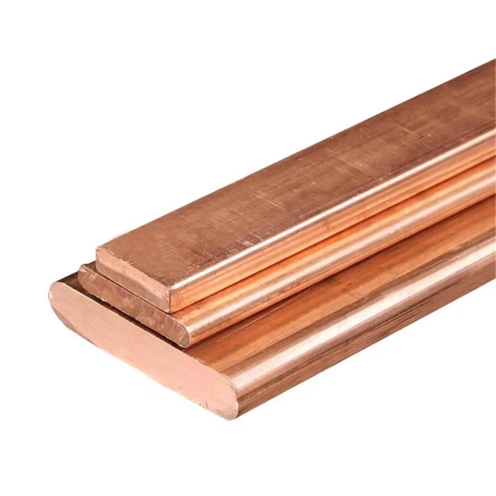 Barras planas de cobre, placas, tiras, láminas, varillas, varios tamaños Adecuado para joyería y manualidades(Length 500mm 1pc,2x55mm)