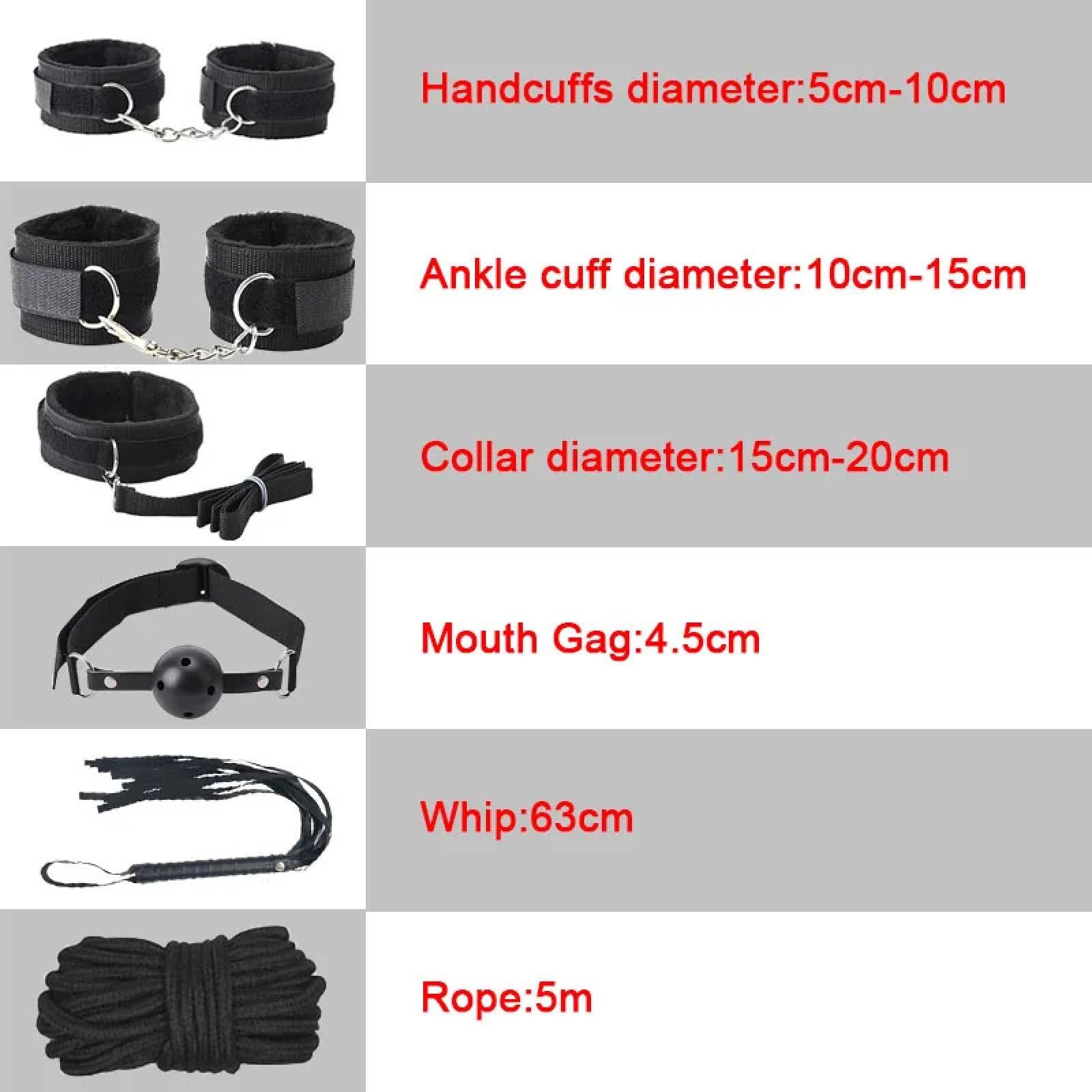 BDSM Bondage set Sexy Leder Bdsm Kits Plüsch Sex Bondage Set Handschellen Sexspiele Peitsche Knebel Nippelklemmen Sexspielzeug Für Paare
