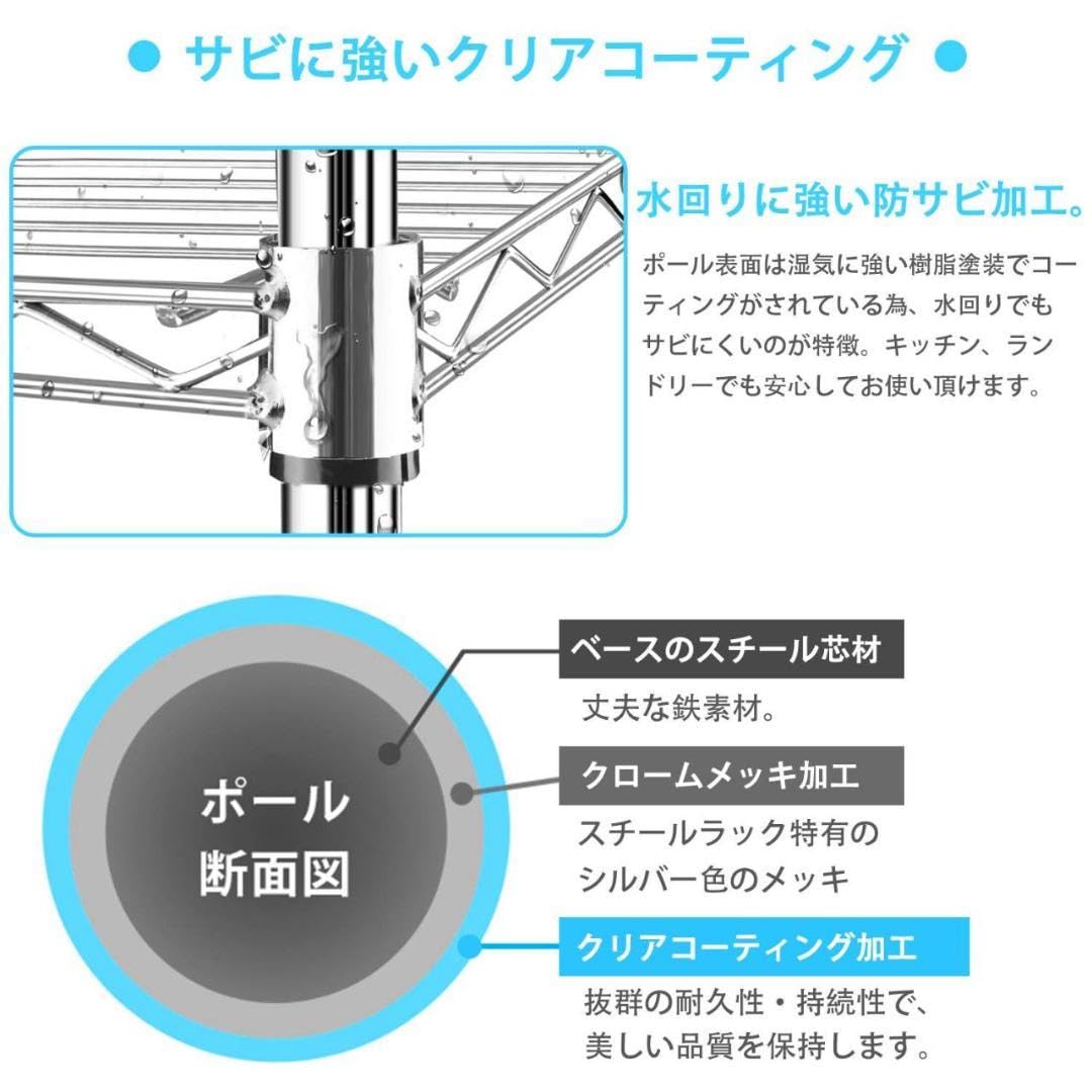 防カビ加工のスチールラック 組み立て簡単 Amazon｜組み立て簡単な防カビ加工スチールラック｜スチール