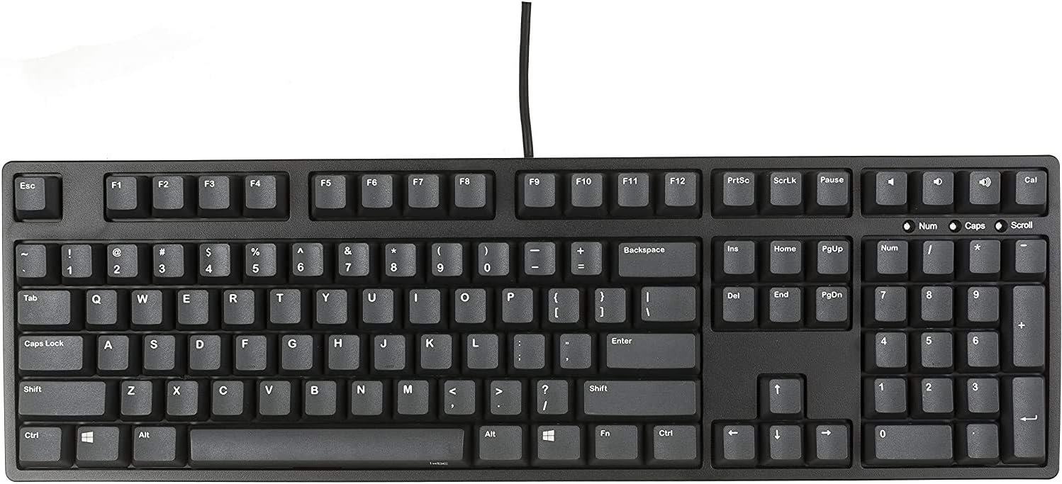 iKBC CD108 Mechanical Keyboard with Cherry MX Clear Switch for Windows and Mac, Full Size Wired Computer Keyboards with PBT OEM Profile Keycaps for Desktop and Laptop, 108-Key, Black Color, ANSI/US