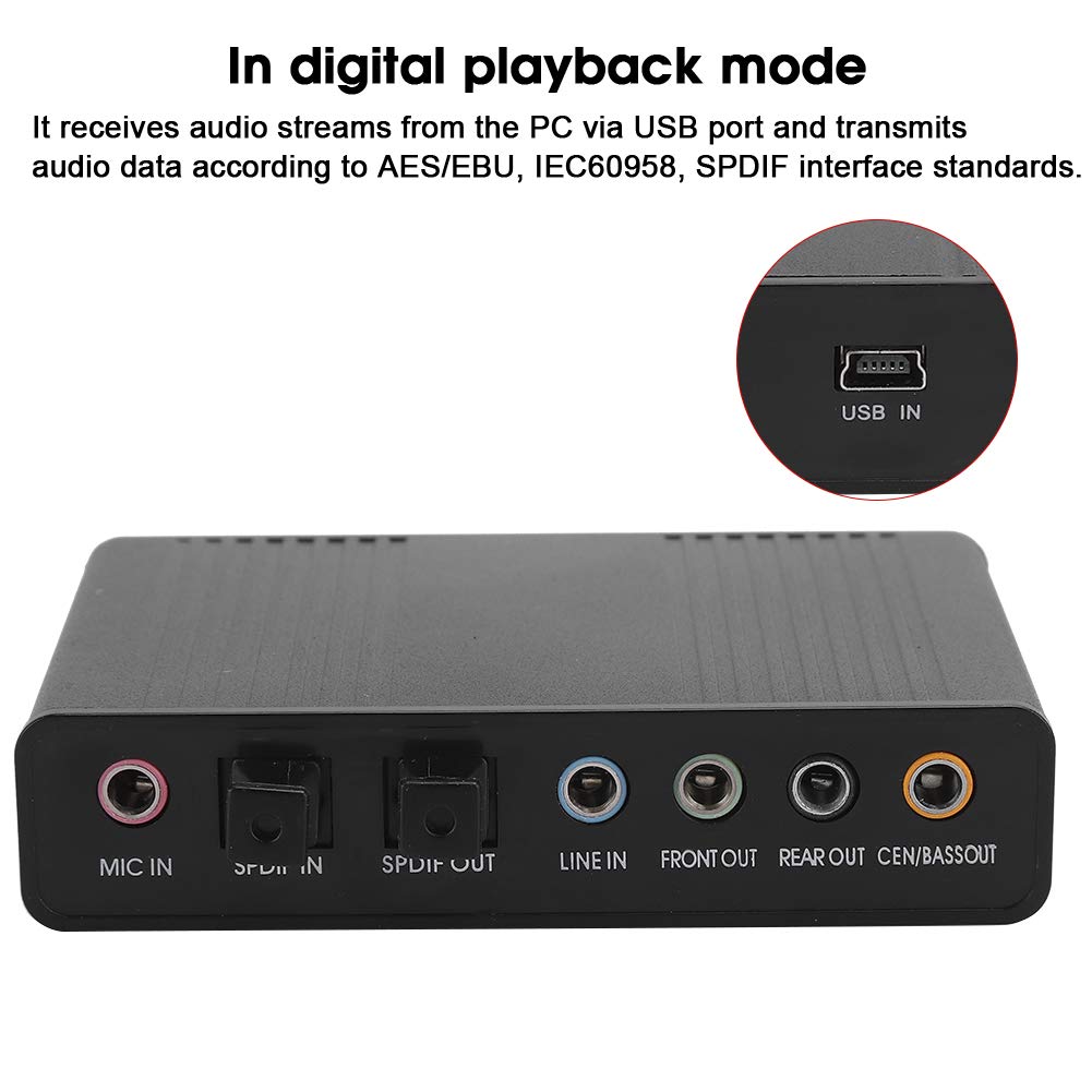 Aluminiowa Karta Dźwiękowa DM-HD10 USB 5.1 do Laptopa, Nagrywanie Karaoke