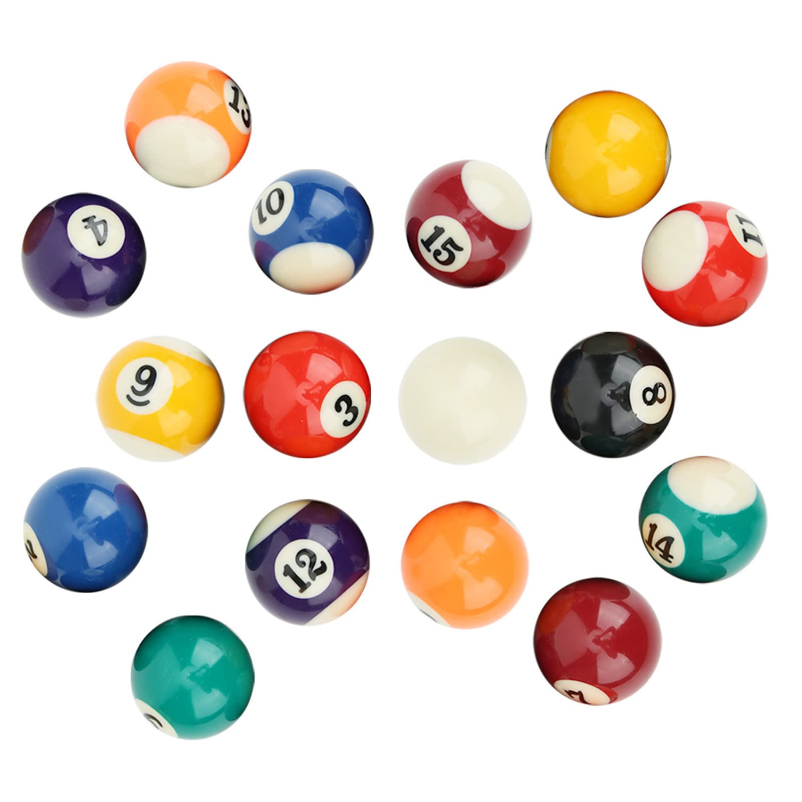 Juego de Bolas de Billar Americano 16 Piezas 38 mm Resina
