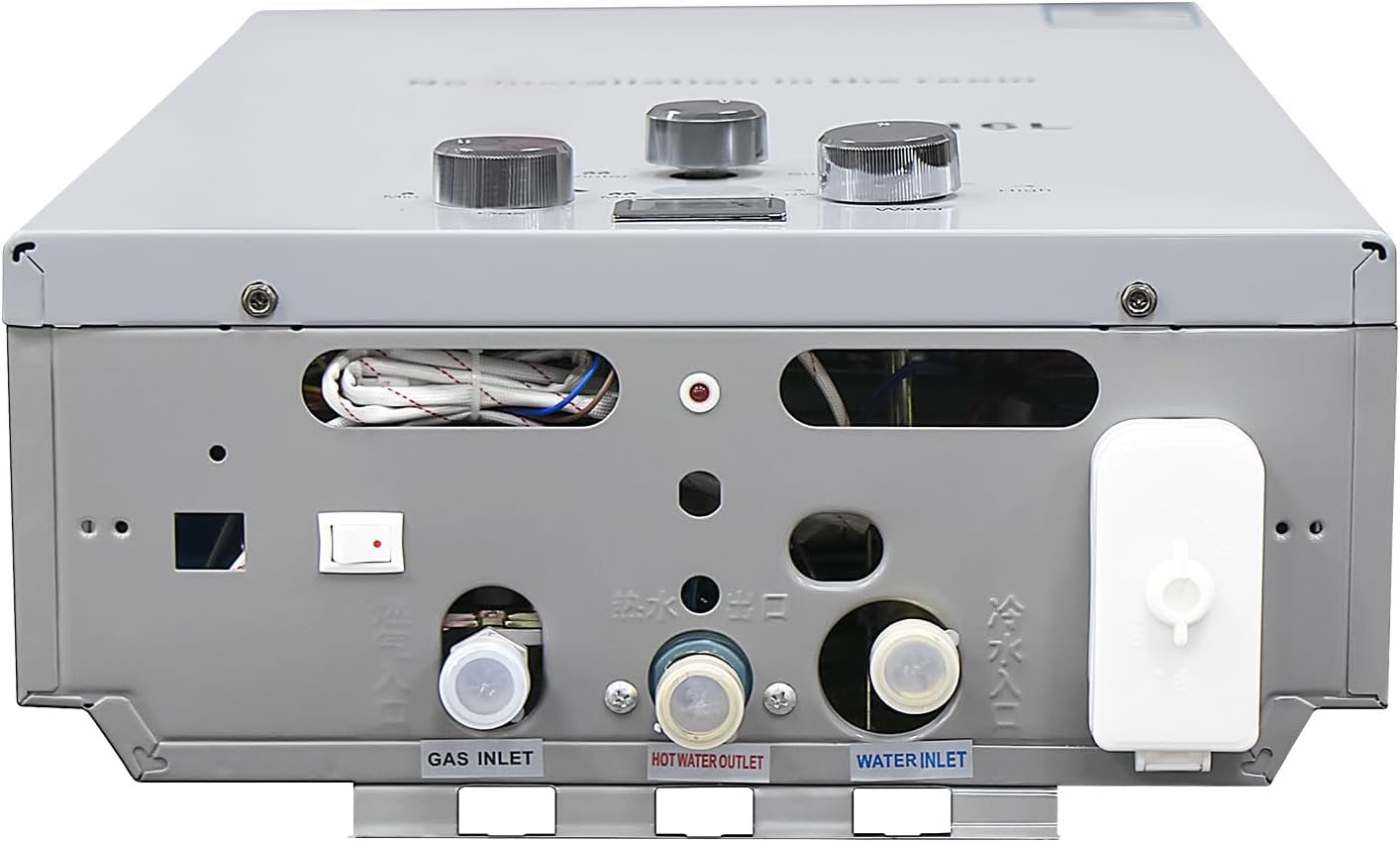 18L 36KW Gas Durchlauferhitzer LPG Warmwasserbereiter Durchlauferhitzer Warmwasserspeicher Heißwasserbereiter Boiler Tankless Instant Boiler für Zuhause, Wohnmobile, Kabinen, Scheunen (18L 36KW)