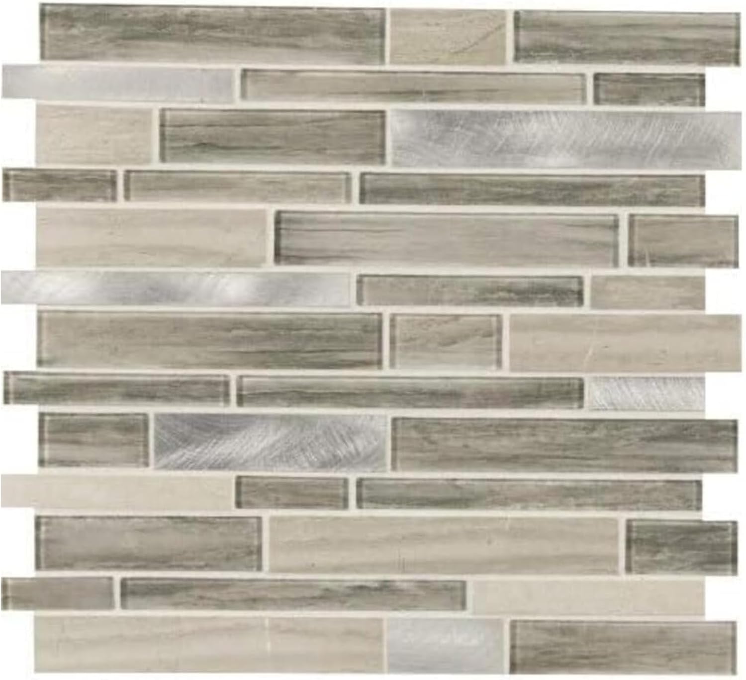 Tenedos Ocotillo Blend Glass Stone Metal Mosaic Tile 12x12 Mesh-Mounted Multi-Surface for Kitchen Backsplash Bathroom Shower Accent Wall (5 Sheets, 4mm)