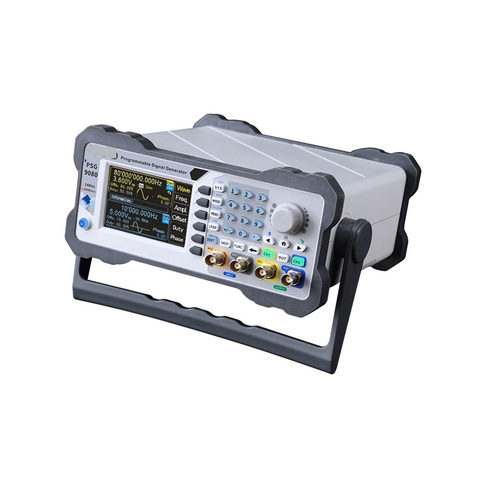 Generatore di segnale di funzione di forma d'onda arbitraria DDS programmabile a 2 canali da 60 MHz e 80 MHz, contatore di frequenza PSG9080(PSG9060,US)
