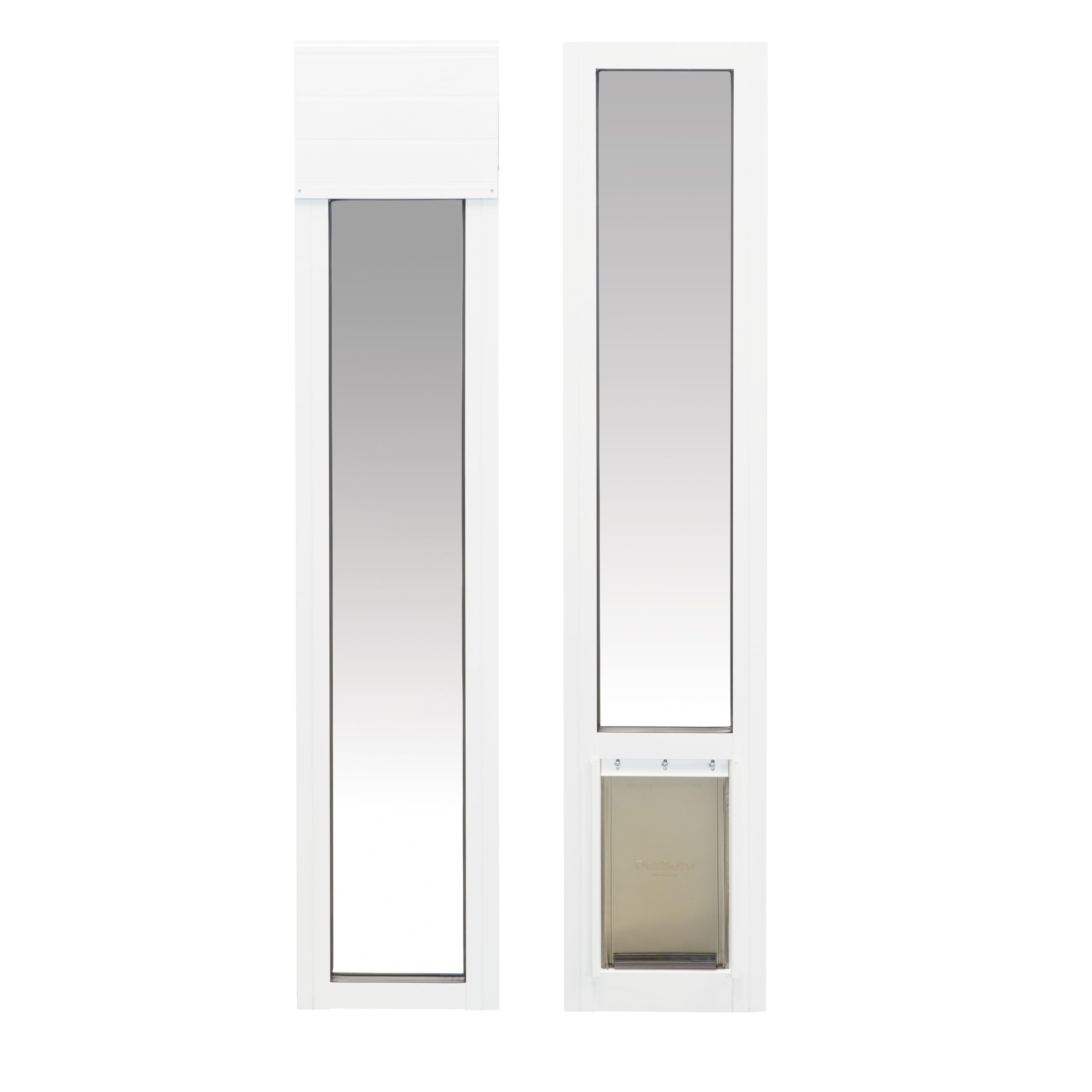 PetSafe Puerta Corredera de Vidrio para Gatos y Perros de 2 Piezas - Sin Necesidad de Recortar, Duradera, Resistente a Las Inclemencias del Tiempo - Pequeña