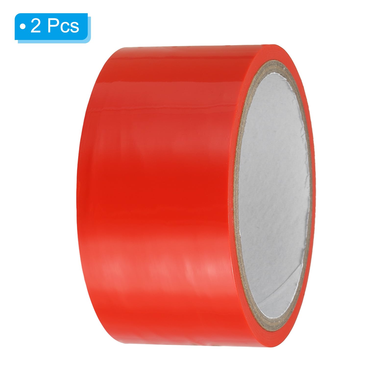 PATIKIL Non Stick Static Tapes 2 in x 50 Ft, 2 Roll Duct Tape for Organizing Cable Red, 2"x50' - Image 3
