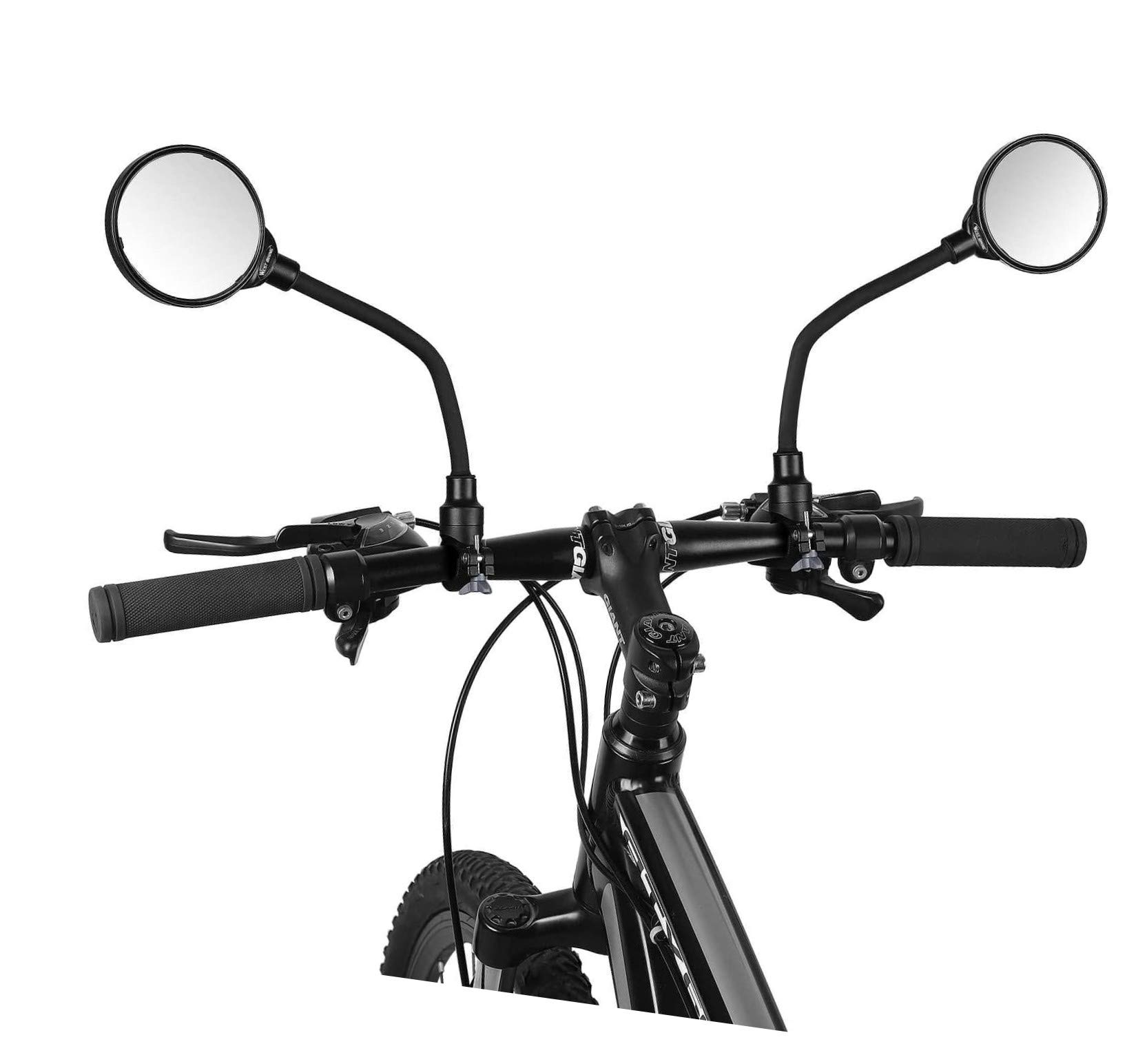 Rétroviseur De Vélo Grand Angle – Montage Rapide Sur Guidon 22-35 Mm, Réglage 360°, Anti-vibrations, Compatible VTT, Route Et Ville