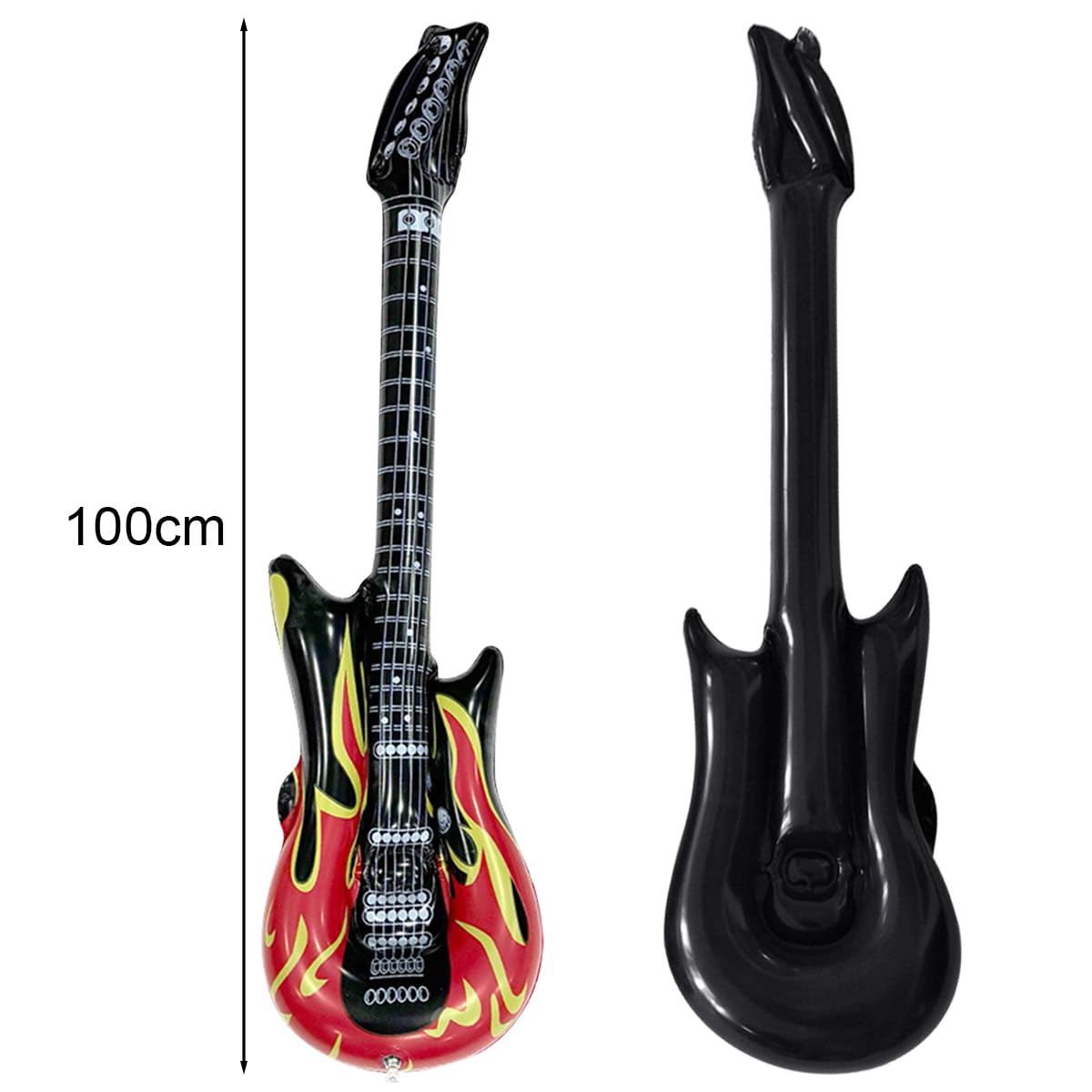 Lot de 10 instruments gonflables, guitare gonflable colorée, guitare