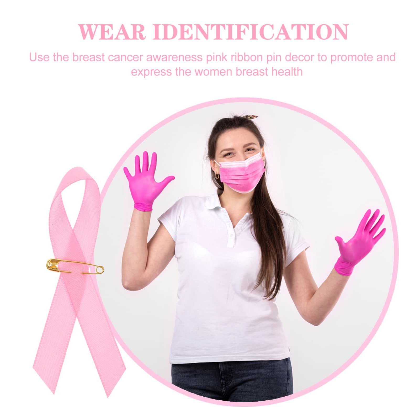 ARTIBETTER 2 Sätze Brustkrebs Bewusstsein Ribbons Mit Anstecknadeln Pinke Bänder Für Wohltätigkeitsveranstaltungen Und Aufklärungskampagnen Zum Dekorieren Von Kleidung Und 200 Stück * 2