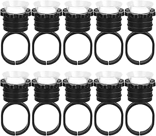 10 peças descartáveis copos de anel substituíveis anel elástico de coloração rápida esponja espessa proteger agulha