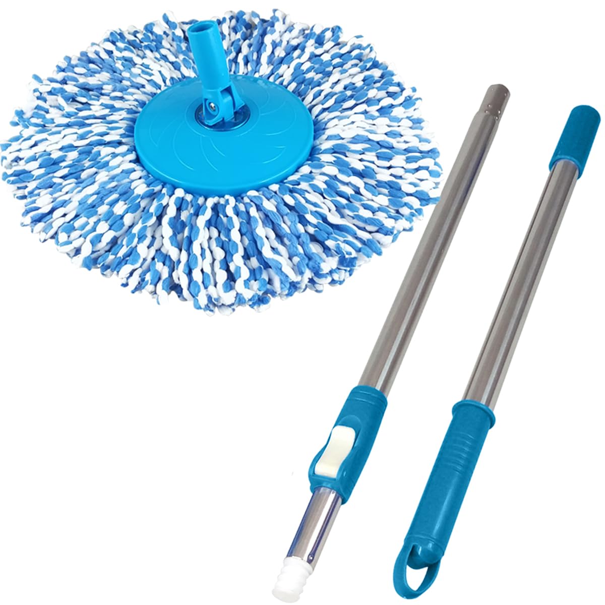 Primeway® Stainless Steel Spin Mop Spares Set 124cm Extendable Handle | Stick Rod with Microfibre Refill | 38cm (B0BMSBZ4FW) Amazon Price History, Amazon Price Tracker