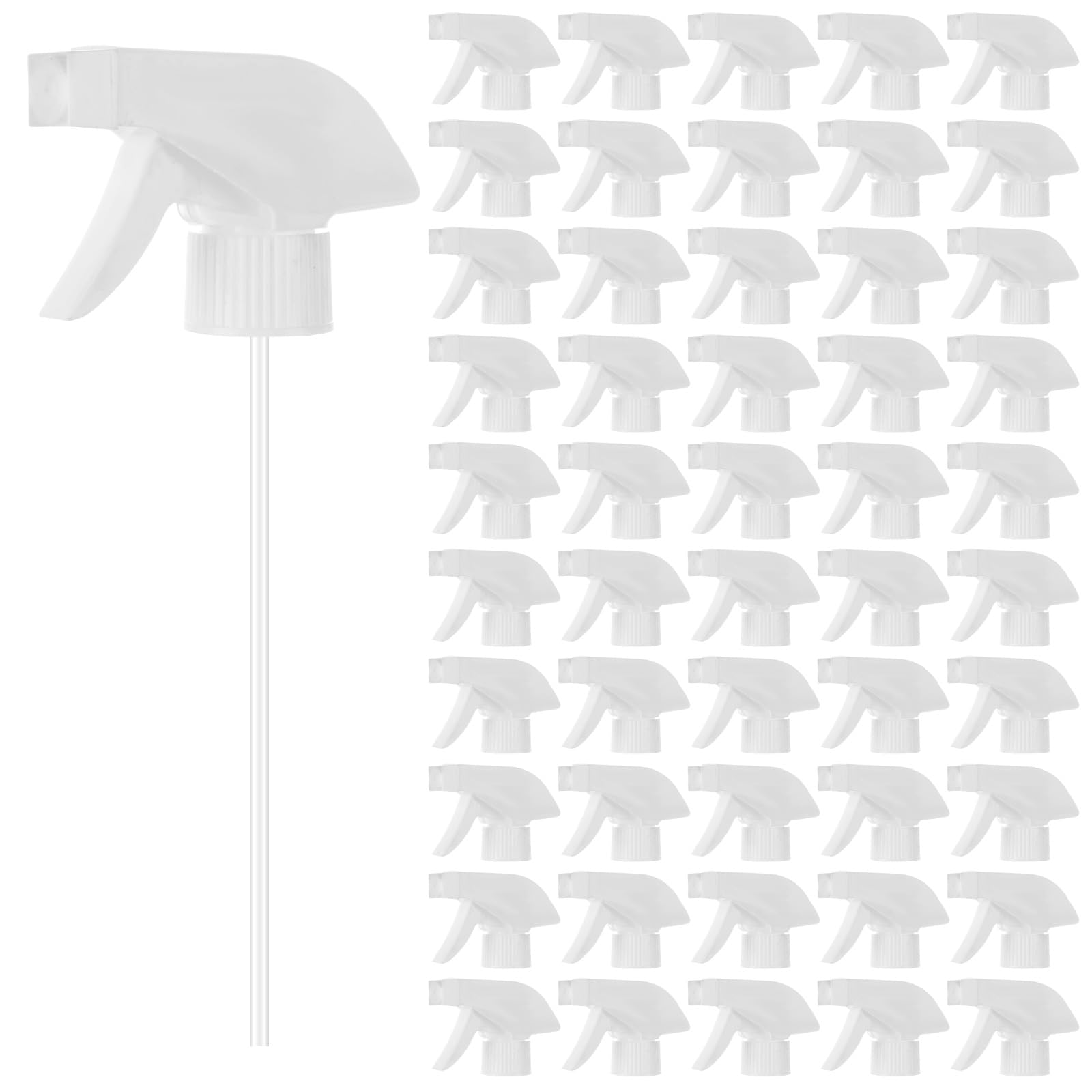 Lot de 50 buses de rechange pour bouteilles - Tête réglable avec pulvérisateur de brume - Buse de rechange pour bouteilles à col standard 28/400 - Blanc