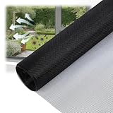 Fliegennetz Meterware 120 x 250 cm Fiberglas Fliegengitter Fenster Gewebe Schneidbar Ersatznetz, DIY Insektenschutz Gaze Fenster,Fliegengitter Meterware für Fenster,Dachfenster, Terrassentür (Schwarz)