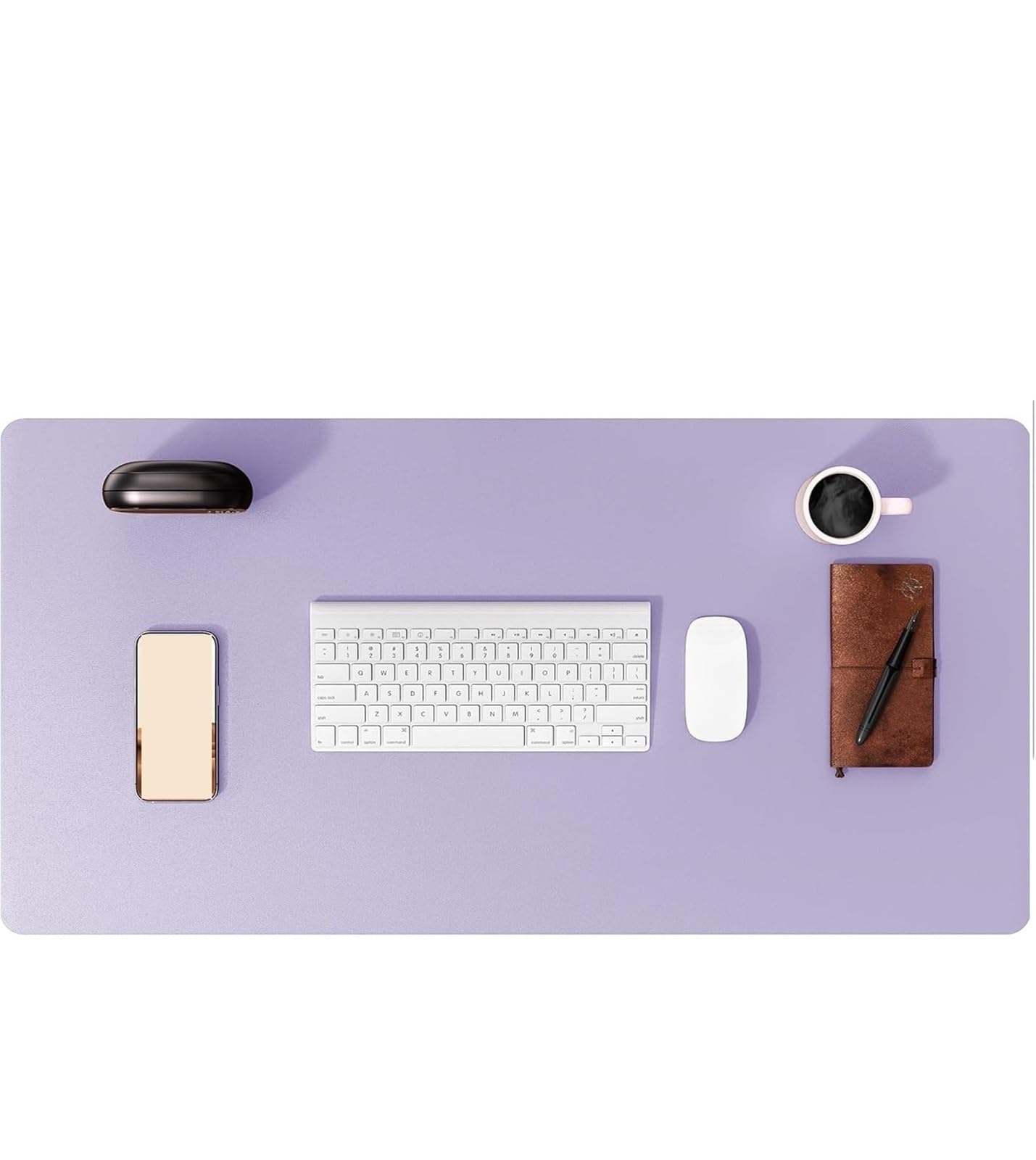 Tappetini Da Scrivania Tappetino da scrivania in pelle for computer for Grande tappetino Per Ufficio(Light Purple,80x40 cm)