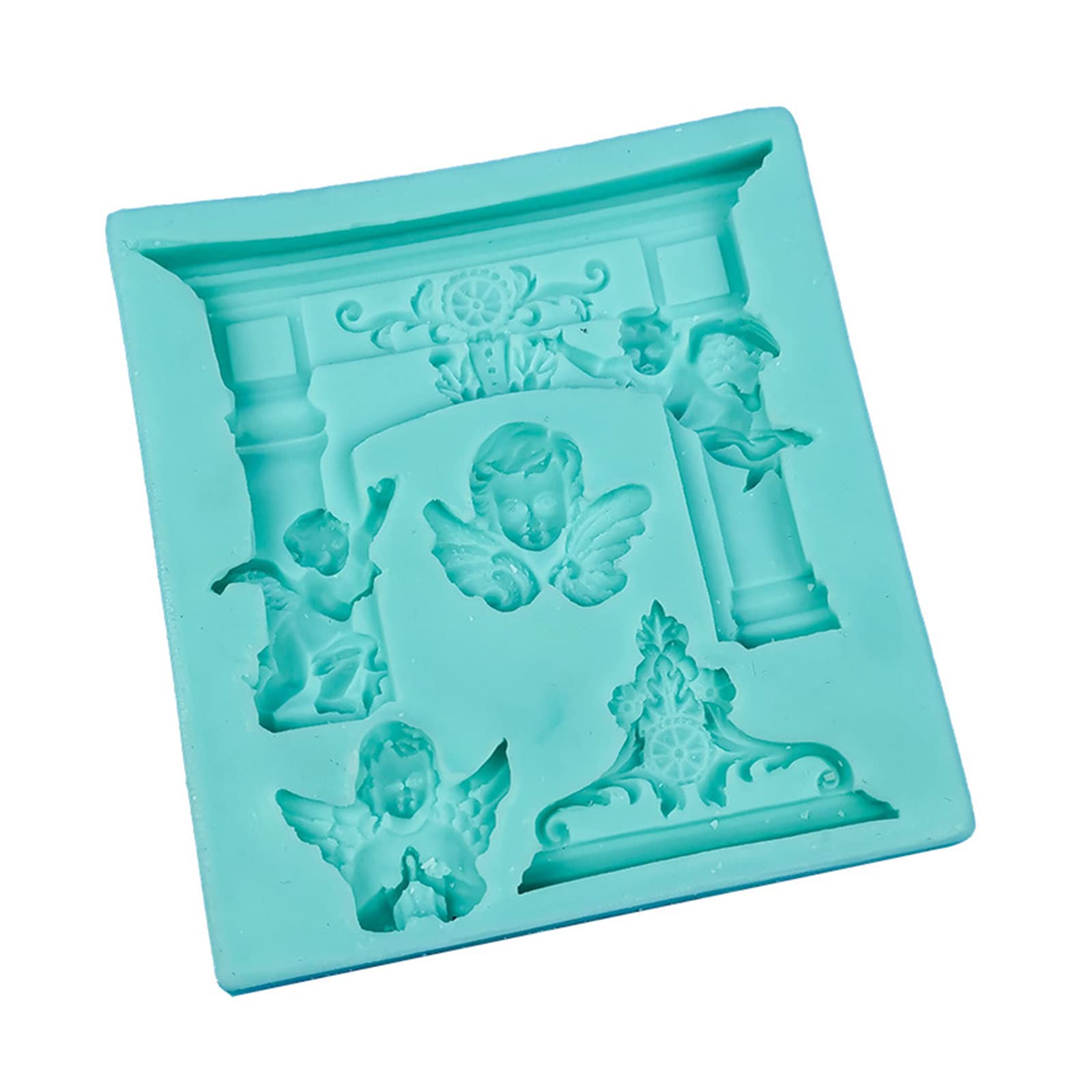 Elnwnnkc 3D Angel Baby Shaped Silicone Mold Sugar Cookie Cupcake Chocolate Baking Mold Fondant Cake Decorating Tools Cake Molds for Decorating Baking Silicone Shapes
