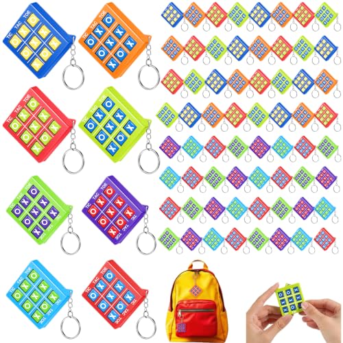 Honoson 64 Pcs Tic Tac Toe Game Keychains Party Favors Bulk