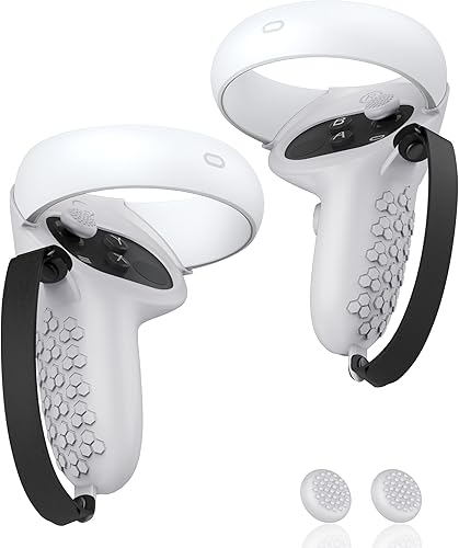 AMZDM Controller Grip for Oculus Meta Quest 2 Accessories Grips Cover for VR Touch Controllers Covers Protector with Non-Slip Joystick Covers 1Pair