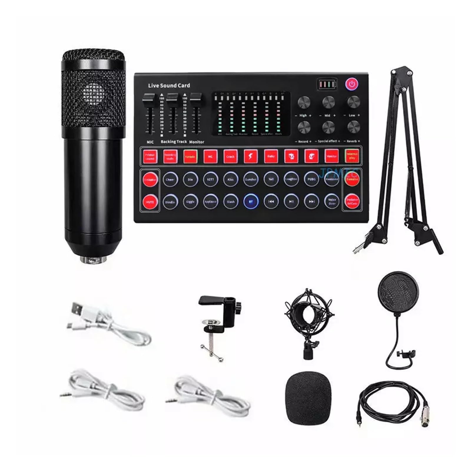 Mixer audio, M9 Canale Bluetooth Mini Scheda Mixer Effetti Digitali Riduzione Rumore Console Registrazione USB for Cantare BM800 2022(M9 BM800 PLUS)
