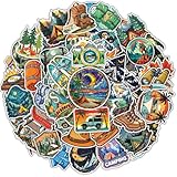 100Pcs Camping Stickers – Hiking Themed Waterproof Vinyl Outdoor Adventure Nature Travel Decals for Campers, Travelers, Water Bottle, Laptop, Luggage, Journal