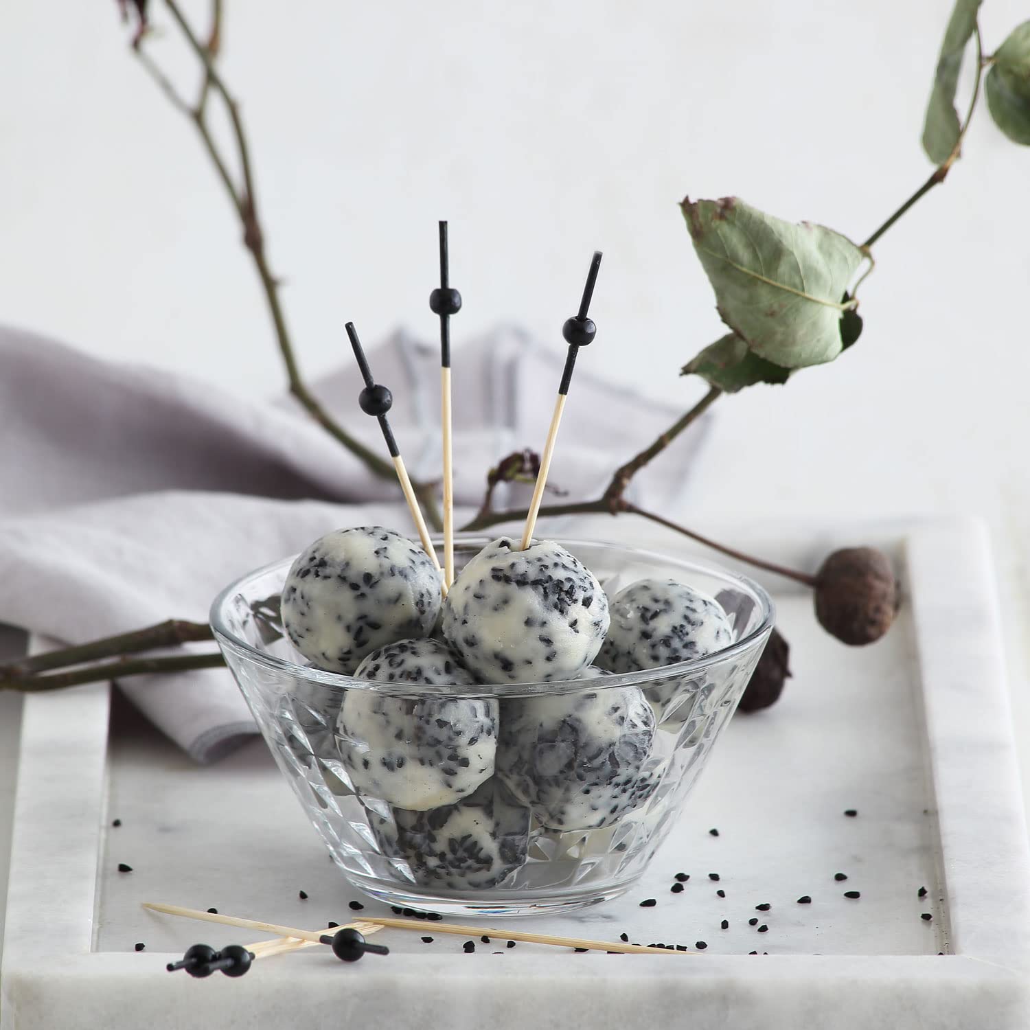 LAV Glass Round Serving Bowl Set of 6 | Versatile Bowls for Salads, Desserts, and Snacks | Ideal for Home, Parties, and Everyday Use | Durable and Clear Glass | Dishwasher Safe | 330cc | 11.25 oz