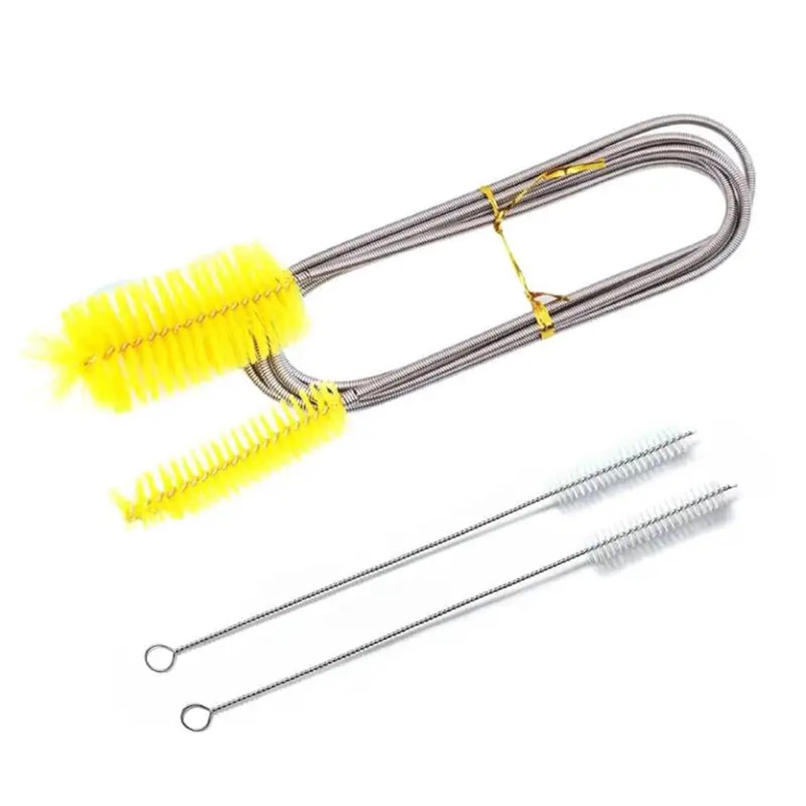 Drain Brush Flexible Drain Brush Straw Cleaning Double Hose Pipe with Long Handle Nylon Bristles Cleaner