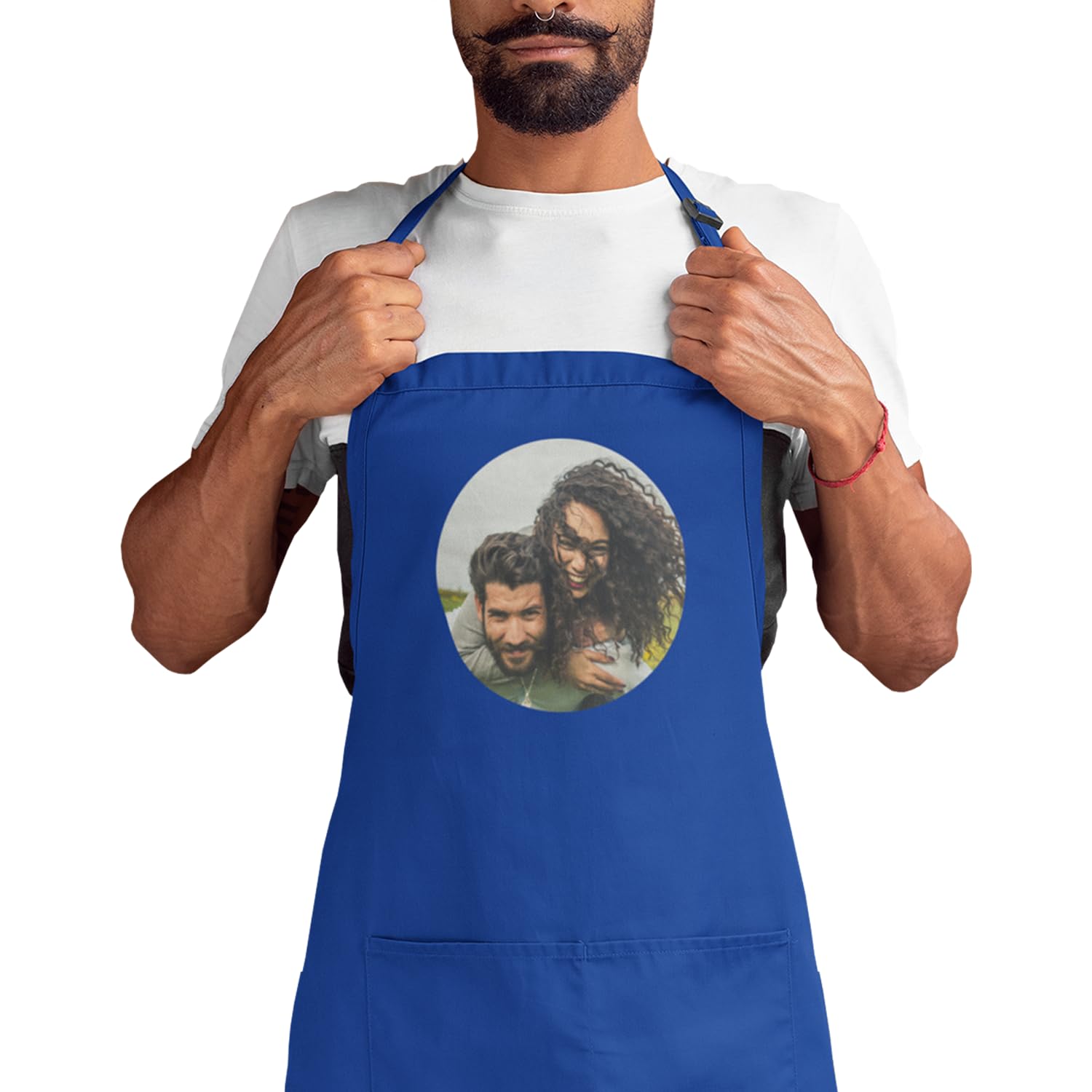 Genérico Delantal Personalizado con foto y texto para hombre mujer unisex delantal original