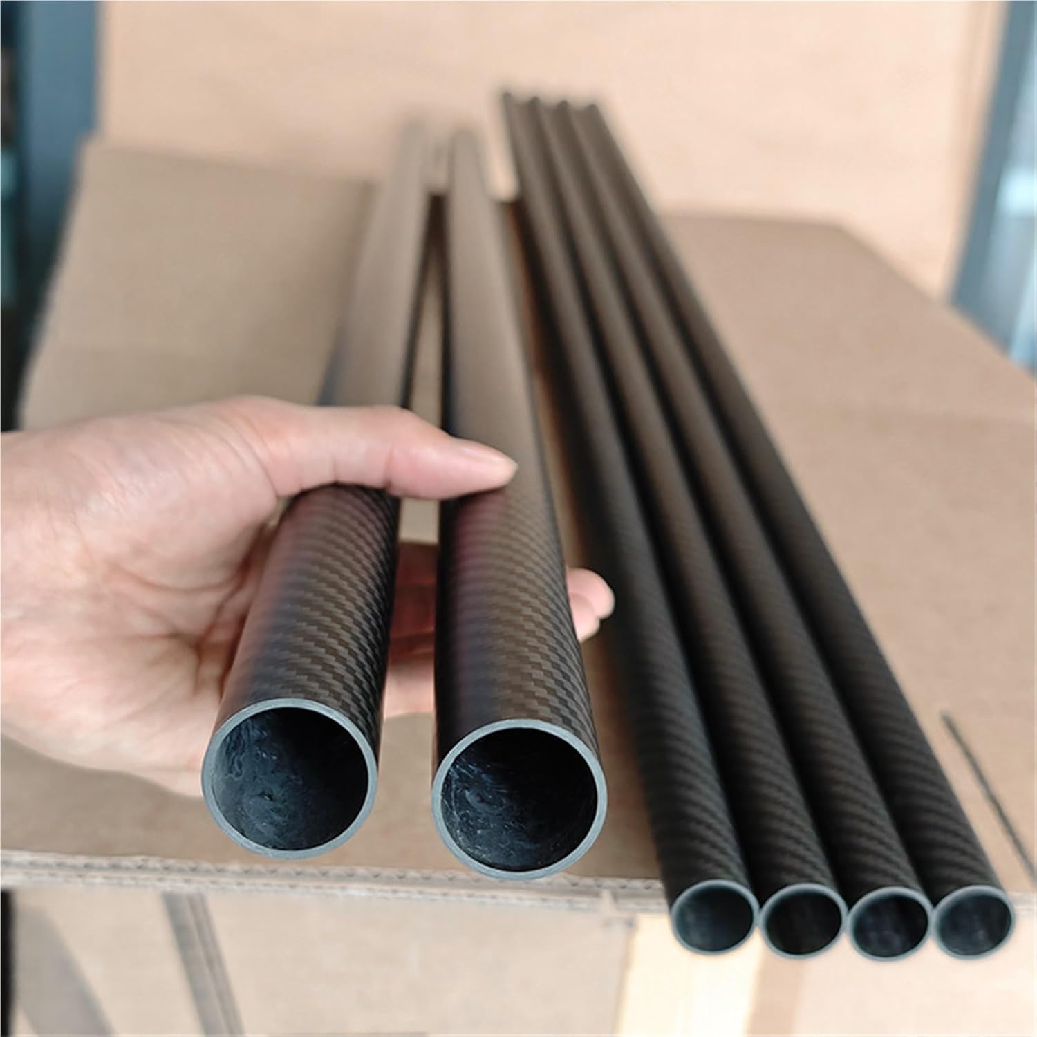 1Pcs Length 1000mm Carbon Fiber Tube OD30-60mm 3K Twill Matte High Composite Hardness Material for Plant Protection Machine(30x24x1000mm 1pcs)