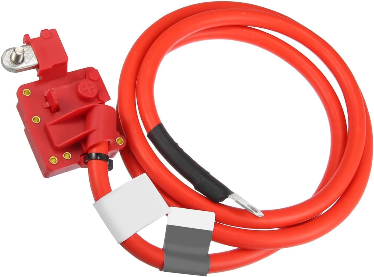 Motoforti Car Positive Battery Terminal Cable Compatible for BMW 528i 535i 550i M5 2008-2010, Durable Plastic Red Fuse Blow Off Cable Lead Wire Plus Pole Long-lasting