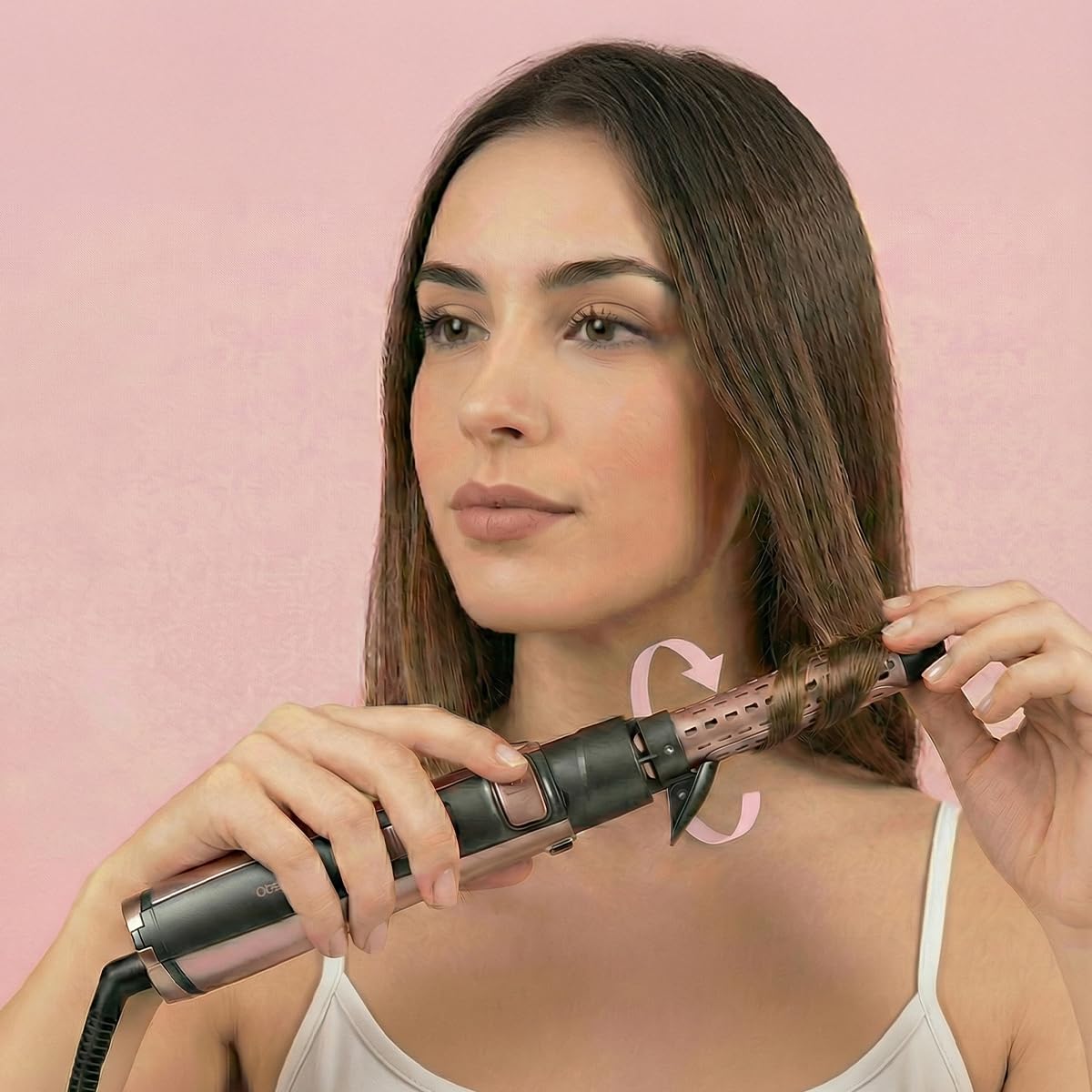 Cecotec Spazzola ad Aria Rotante 10in1 CeramicCare AirBrush Gyro. 1100W, Rotazione, Tecnologia Ionica, Rivestimento Ceramico, 3 Modalità Velocità e Temperatura, Piega Facile