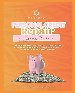 Personal Credit Repair & Inquiry Removal Book and Workbook